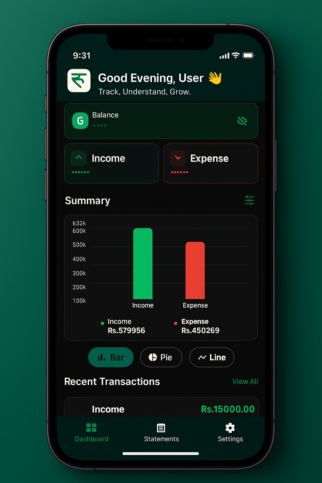 Lekhaa App Dashboard